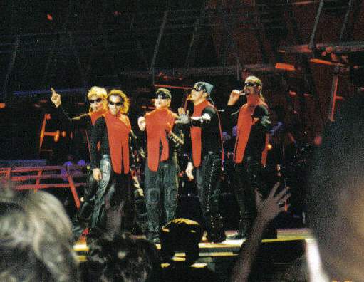Group pic of the Boys at a concert in Indianapolis, IN on June 20, 2001.