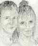 Pencil sketch of Brian and Leighanne... not very good.  >=\